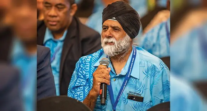 University of the South Pacific vice-chancellor professor Pal Ahluwalia during the National Economic Summit at the Grand Pacific Hotel in Suva on April 21, 2023. Photo: Leon Lord