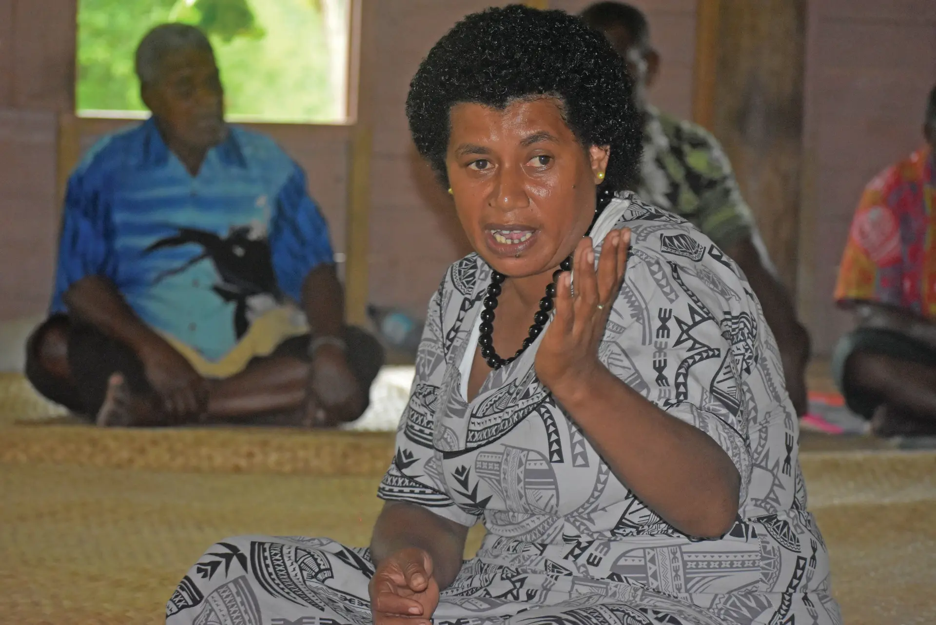 Deputy turaga-ni-koro Mereseini Naola raising the issues which needed to be addressed with the Minister for Infrastructure, Transport, Disaster Management and Meteorological Services, Jone Usamate on February 18, 2019. Photo: Nicolette Chambers