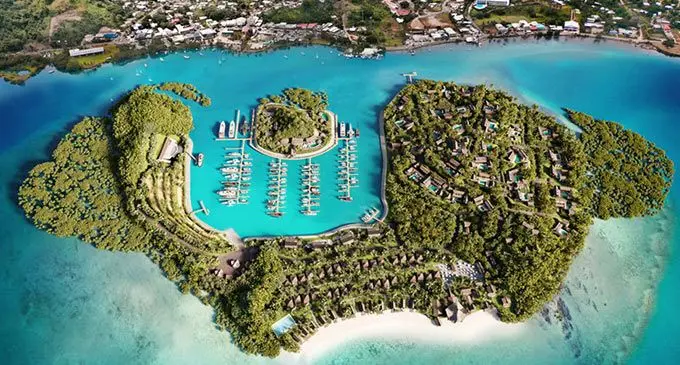 An artist impression of the Nawi Island Development.