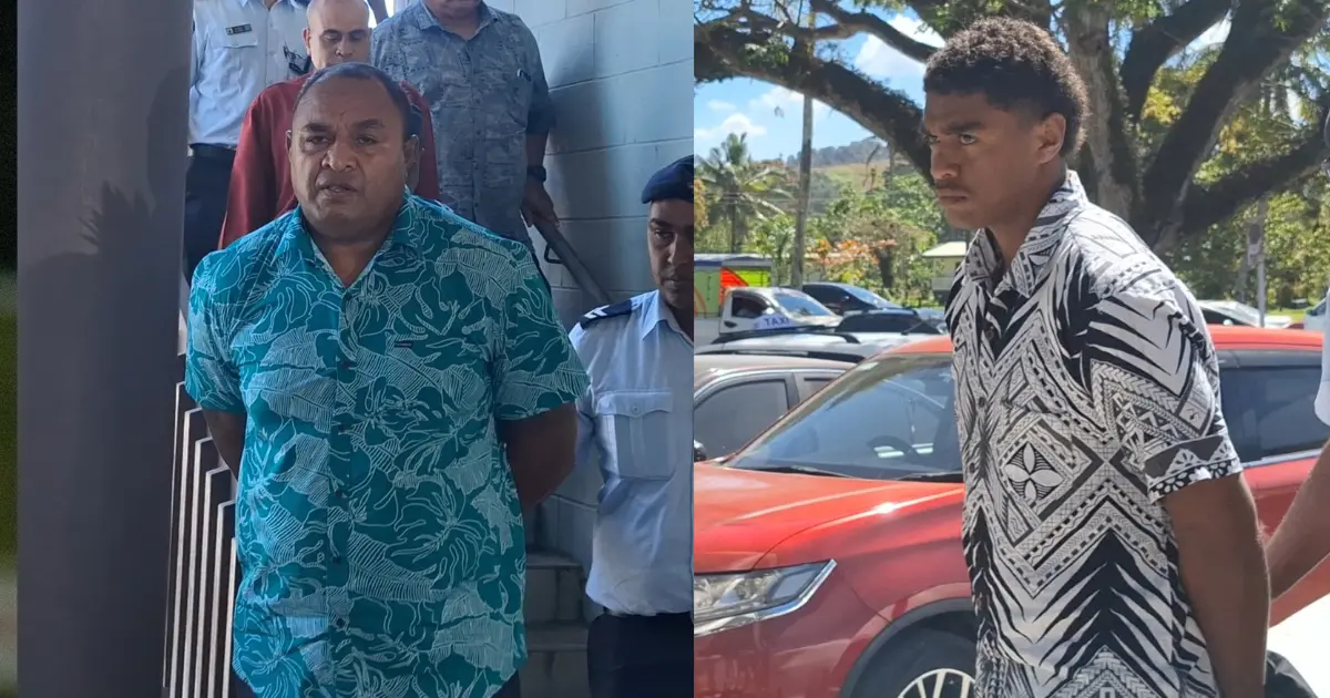 Siga toka murder accused Ratu Kinijoji Ratuva, 20, and his father, Ratu Vula Ratuva, 51.