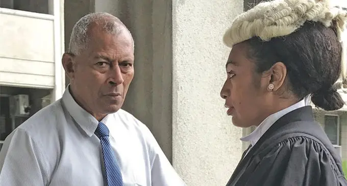 Wame Waqavanua with his lawyer Ana Tuiketei outside the High Court in Suva on April 26, 2019. Photo: Ashna Kumar.