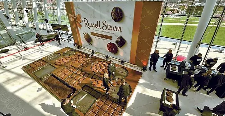 Chocolate company Russell Stover celebrated its 100th anniversary by assembling the world’s largest box of chocolates in Missouri.
