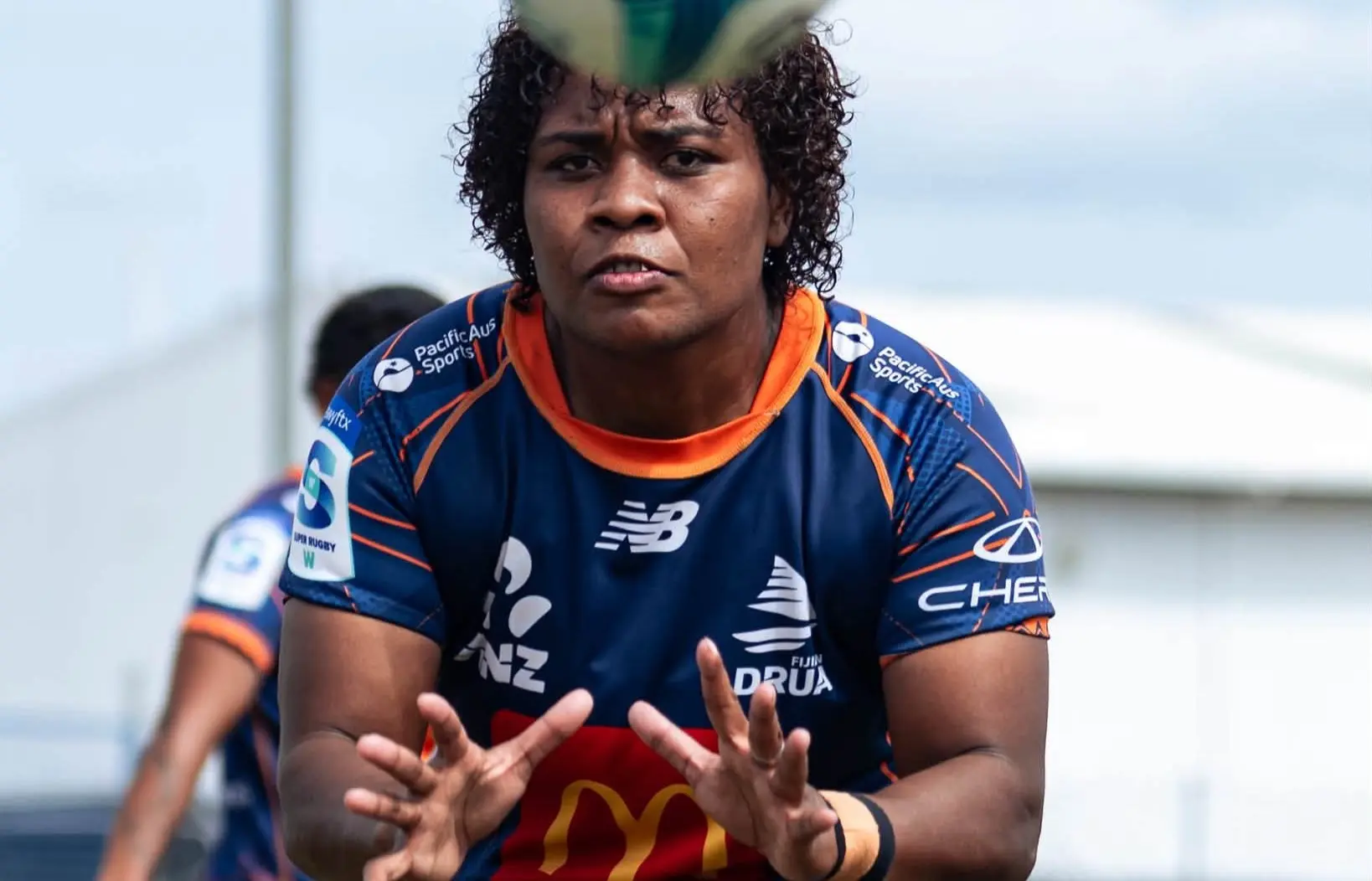 McDonald’s Fijian Drua prop Karalaini Naisewa during training at the Drua homebase in Legalega, Nadi, on July 22, 2026. Naisewa will be playing her 31st game for the Drua in Saturday’s Super W grand-final against NSW Waratahs in Ba. Photo: Fijian Drua.