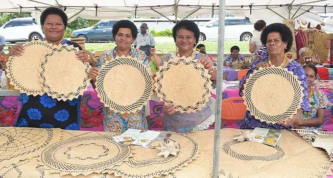 Women put their traditional craft skills on display during Nausori craft exhibition on October 12, 2022. Photo: Ronald Kumar.