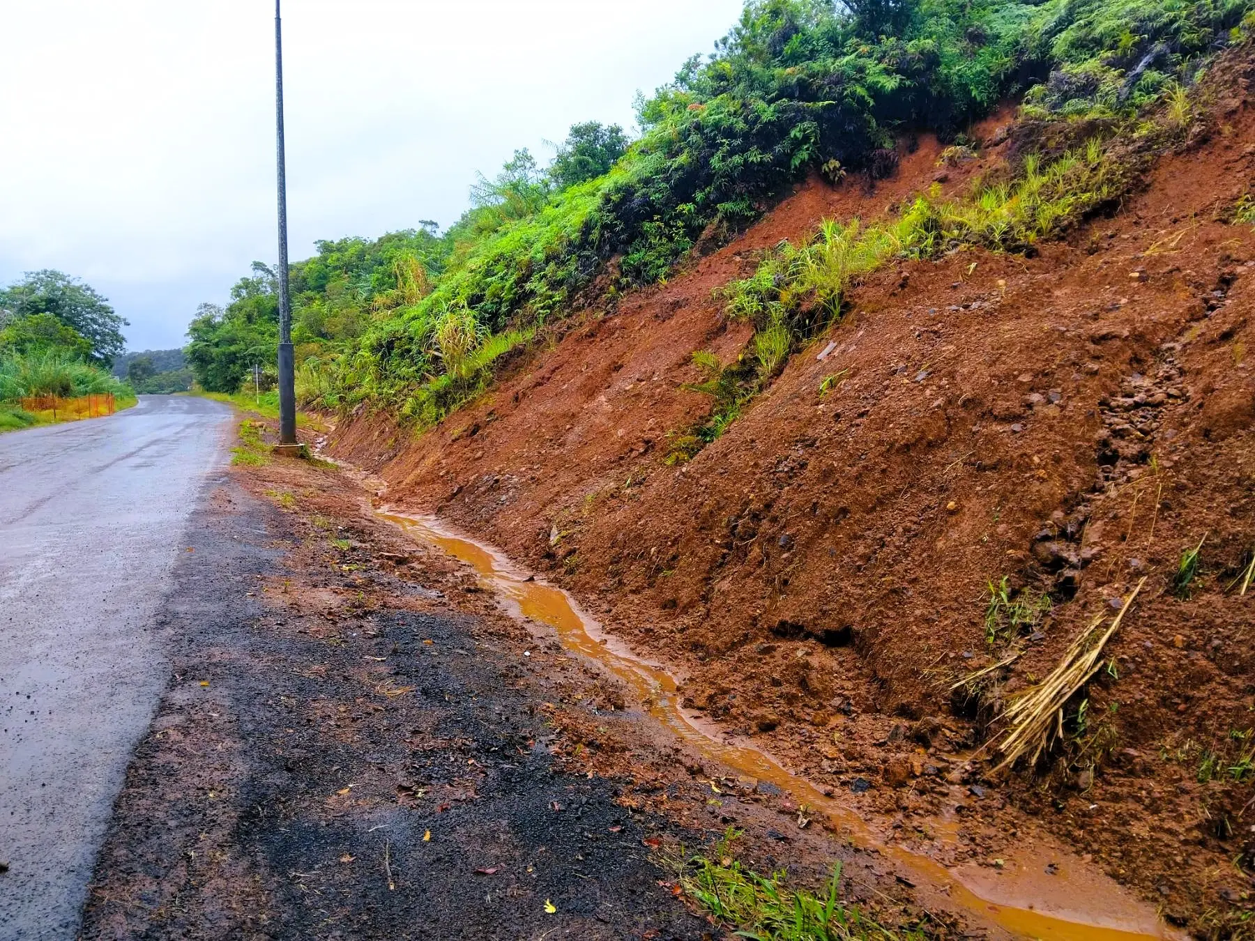 The landslide risk section along the Labasa-Savusavu Highway. 