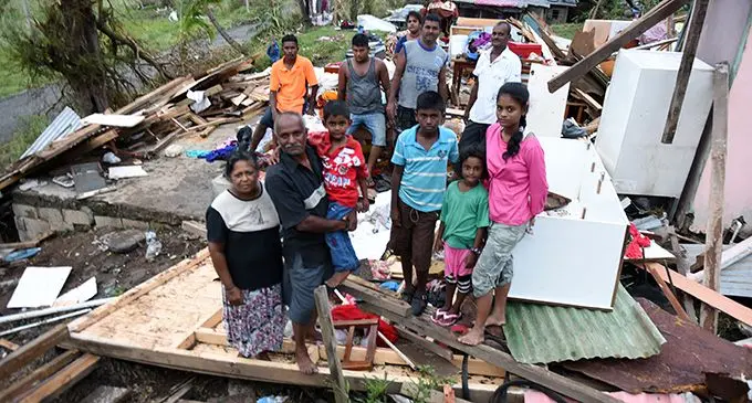 A family in Naqoro, Ra, left devastated after cyclone Winston made landfall on February 20, 2016.  