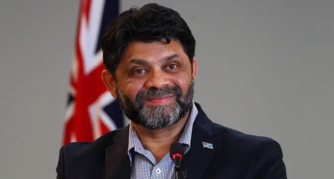 Attorney-General and Minister for Economy Aiyaz Sayed-Khaiyum during the press conference in Suva on August 26, 2021.  Photo: Leon Lord