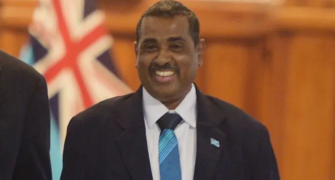 Assistant Education Minister Joseph Nand outside Parliament on November 28, 2018. Photo: Ronald Kumar.