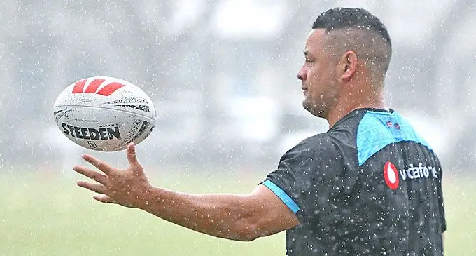 Jarryd Hayne during training in Suva on October 15, 2024. Photo: Ronald Kumar