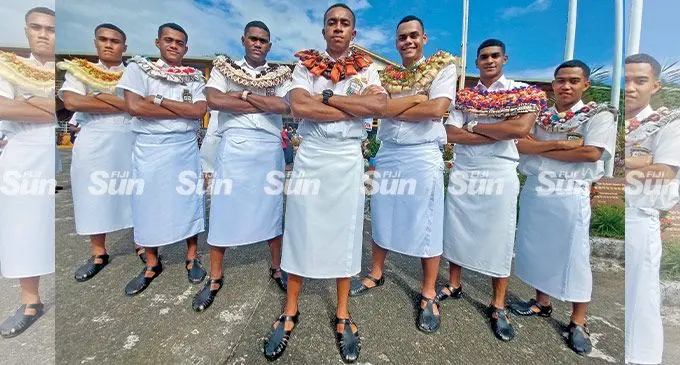 From left Head boarder Fenton William, junior deputy head boy Wiiliam O’Connor, senior deputy head boy Iowane Qalovi, head boy Manu Buinimasi, senior deputy head boy Nalani May, junior deputy head boy Benjamin Joseph and student council president Tevita Ting in Suva on May 11, 2022. Photo: Wati Talebula-Nuku