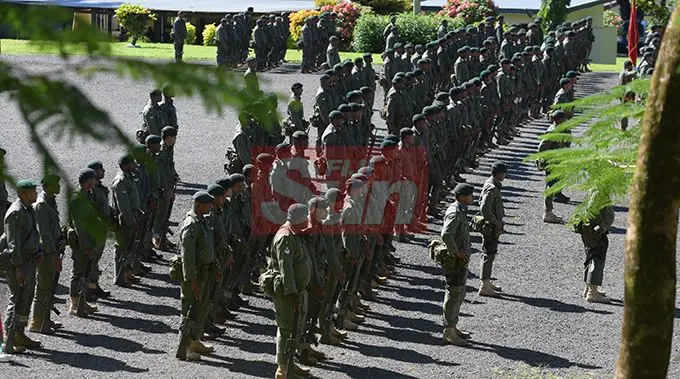 RFMF 3FIR unit on parade at QEB on May 1,2019. Photo: Ronald Kumar.