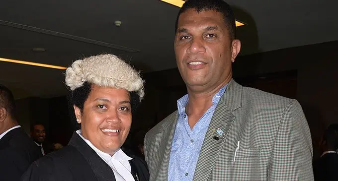 Sainiana Radrodro and husband, Opposition Member of Parliament Aseri Radrodro on January 31, 2020.  Photo: Ronald Kumar