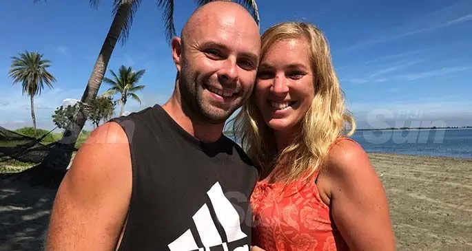 Peter Cooney and Nina Boekhoven at Wailoaloa Beach on August 11, 2020. Photo: Waisea Nasokia