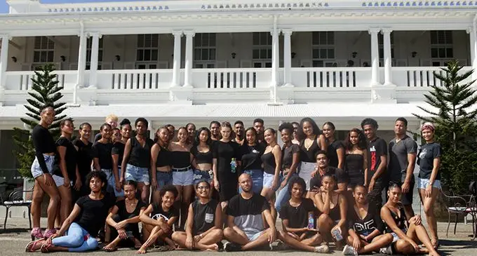 Bottega Fijian Fashion Festival models after rehearsals at the Grand Pacific Hotel.  Photo: Asvin Singh