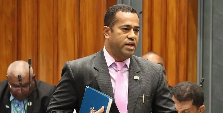 Minister for Lands and Mineral Resources Filimoni Vosarogo in Parliament on March 5, 2025. Photo: Parliament of Fiji