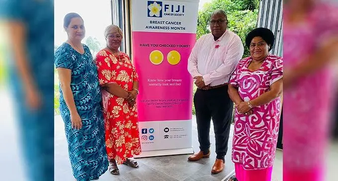 President Ratu Wiliame Katonivere and First Lady Vilomena Katonivere hosting the staff of the Office of the President and members of the Fiji Cancer Society to celebrate Diwali and Breast Cancer Awareness Month on October 24, 2022. Photo: Office of the President