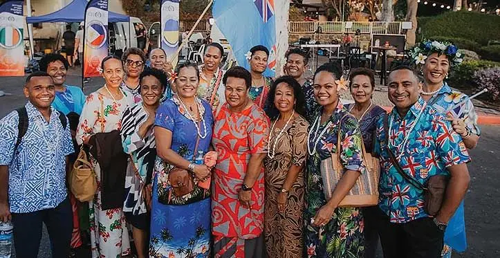 A Fiji delegation in Tel-Aviv, Israel.