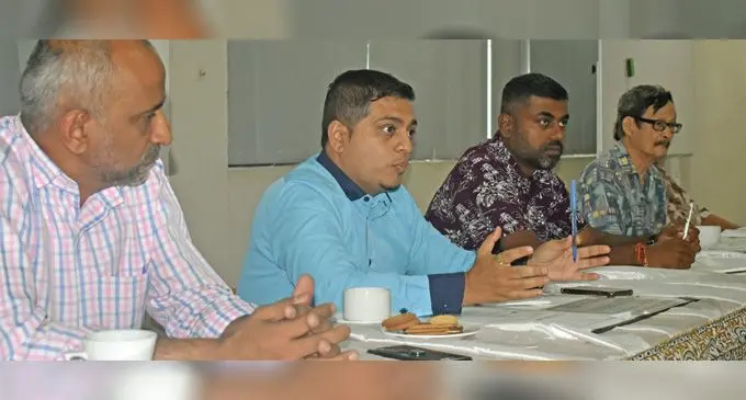 Nadi - Sigatoka special administrator Sanjeet Patel, with Chair Lawrence Kumar, Nadi Town Council CEO Muni Reddy and former CAAF CEO Norman Yee. Photo: Waisea Nasokia