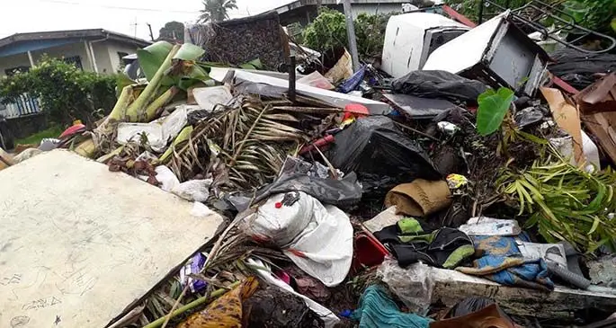 Rubbish along Matau Rd, Caubati, yet to be collected by the Nasinu Town Council. Photo: Sereana Salalo