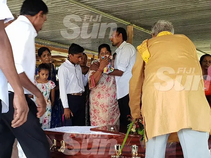 Family farewells eldest son.