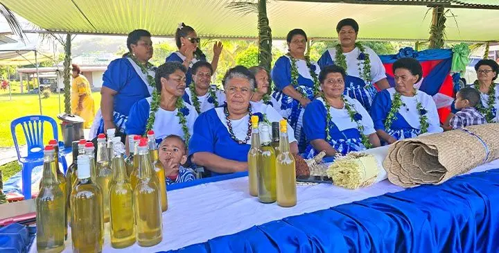 Women from Vanuabalavu taking part in the expo at Lomaloma Village on June 10, 2025. Photo: Sosiveta Korobiau