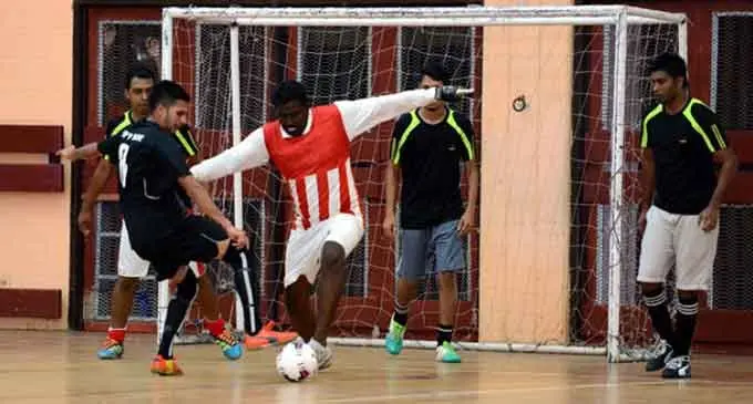 Futsal action at the FMF Dome in Suva. Photo: Ronald Kumar 