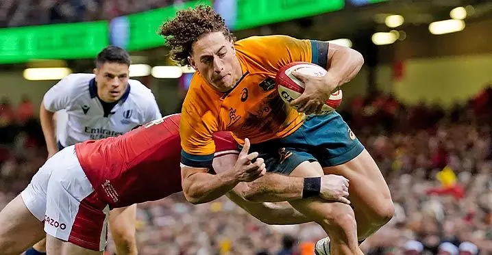 Wallabies and NSW Waratahs winger, Mark Nawaqanitawase.