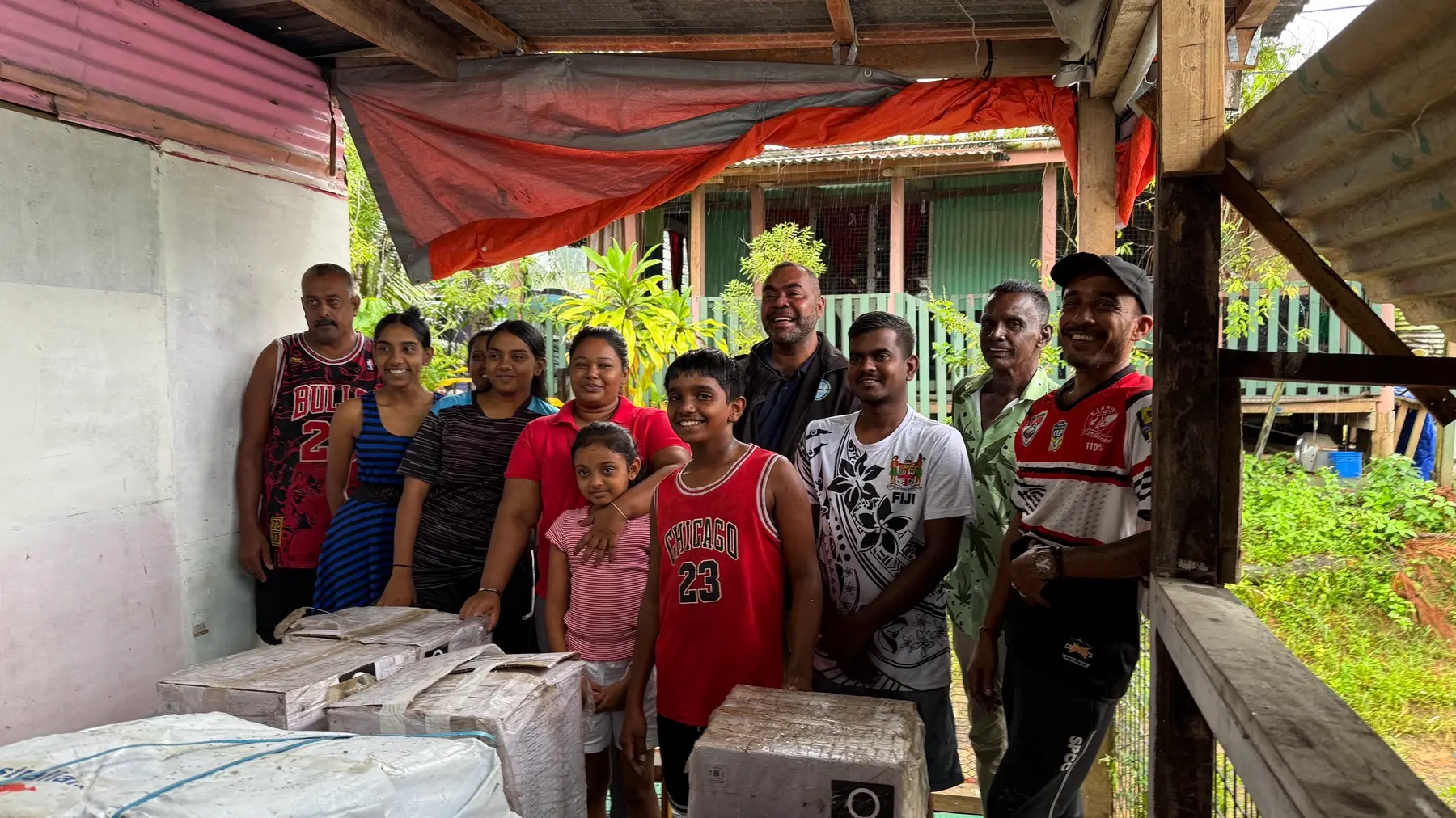 Minister for Rural and Maritime Development and Disaster Management Mosese Bulitavu visited the settlement this morning and handed over non-food relief items, including tarpaulins, kitchen sets, sleeping mats, blankets, mosquito nets, solar lanterns and water containers.