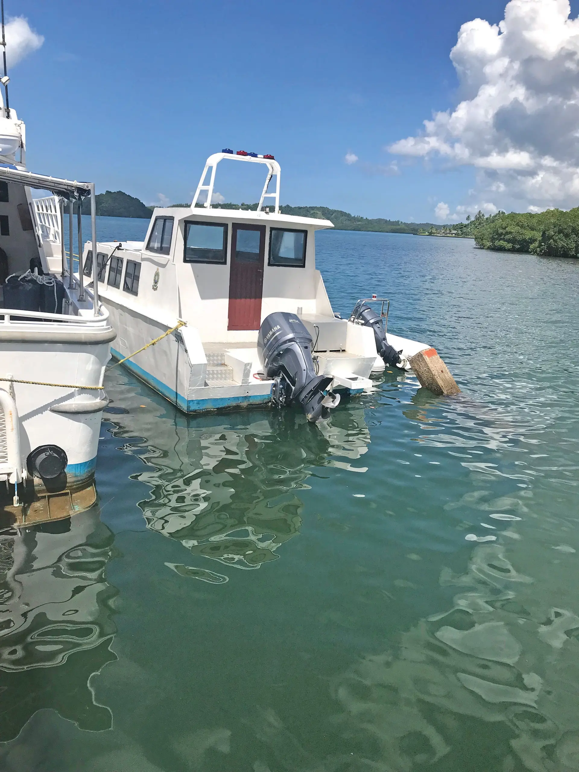 Fiji Police Force vessel Water Police 02 Yavahuna berthed at the Draunibota jetty at Lami outside Suva on March 20, 2018. Photo: Nacanieli Tuilevuka