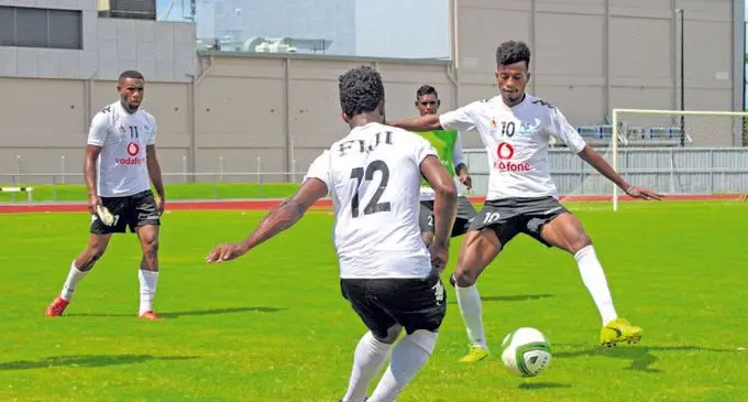 Vodafone Fijian football striker Epeli Leiroti controls the ball during training at the Fiji FA Ba Academy on March 8, 2018. Photo: Fiji FA Media