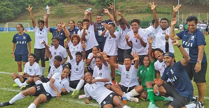 Fiji women's football team are in to the finals of the Pacific Games. Photo: Waisea Nasokia