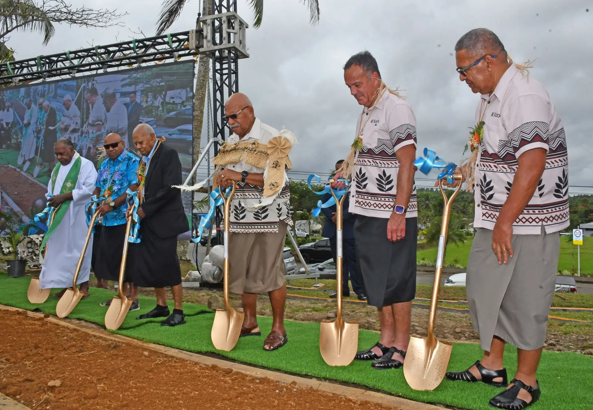 Prime Minister Sitiveni Rabuka todayofficiated the groundbreaking ceremony for the multi-million dollar Koro Development Project in the Kalabu Tax-Free Zone in Valelevu. 