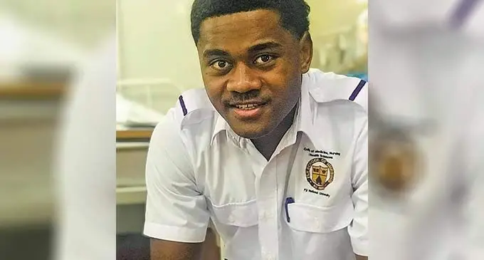 Student Nurse, Singer & Music Composer of “Moku Ena Mosi”, Lawrence Bale.