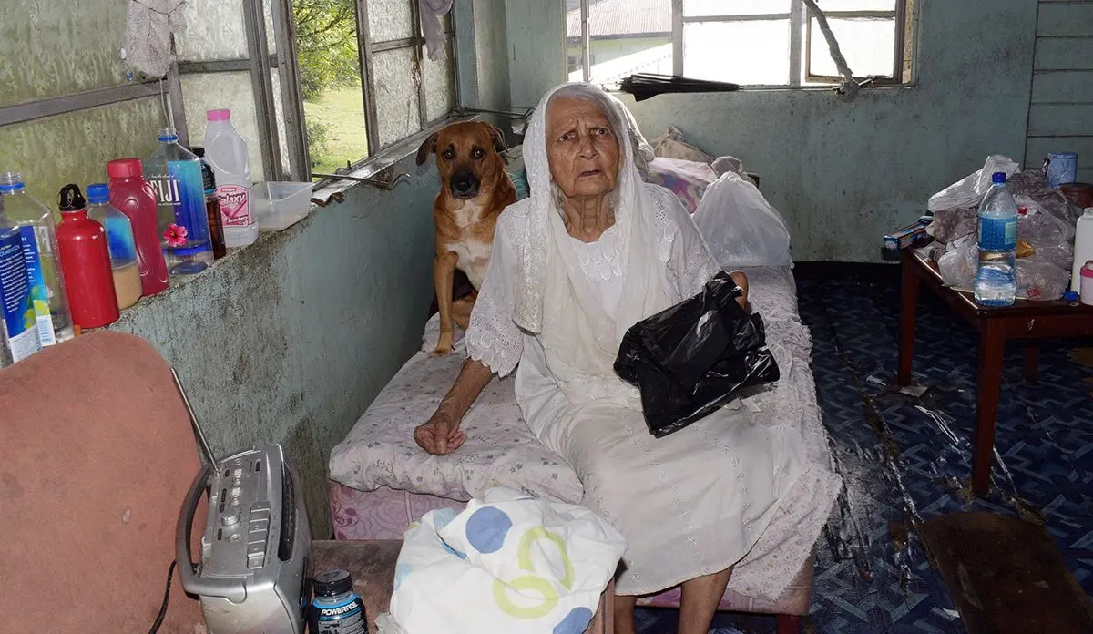Meena Khan  with her dog named Do at her home in Samabula, Suva on April 30, 2019. Photo: Ronald Kumar. 