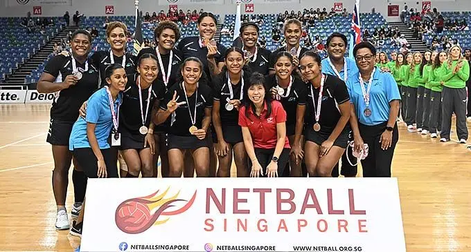 Fiji Pearls finished second in the Nations Cup in Singapore on December 12, 2022. Photo: Netball Singapore