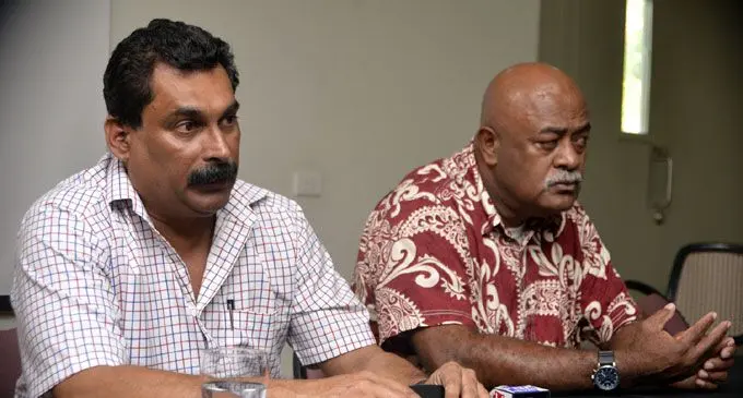 FTUC president Daniel Urai (right), general secretary Felix Anthony. Photo: Waisea Nasokia