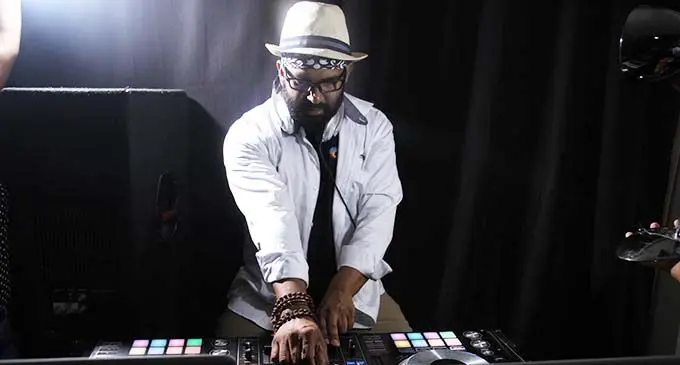 Prashant Anuraag performing his DJ duties.