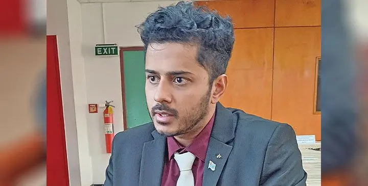 Independent Opposition Member of Parliament Rinesh Sharma in Labasa on April 11, 2025. Photo: Shratika Naidu