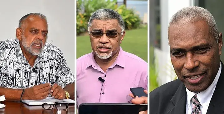 Minister for Employment, Productivity and Industrial Relations, Agni Deo Singh, Permanent Secretary for Health and Medical Services, Dr James Fong and Attorney-General Siromi Turaga.