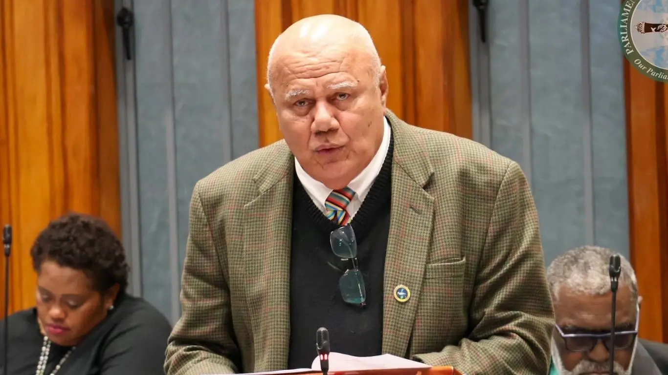 Deputy Prime Minister and Minister for Tourism and Civil Aviation Viliame Gavoka in Parliament