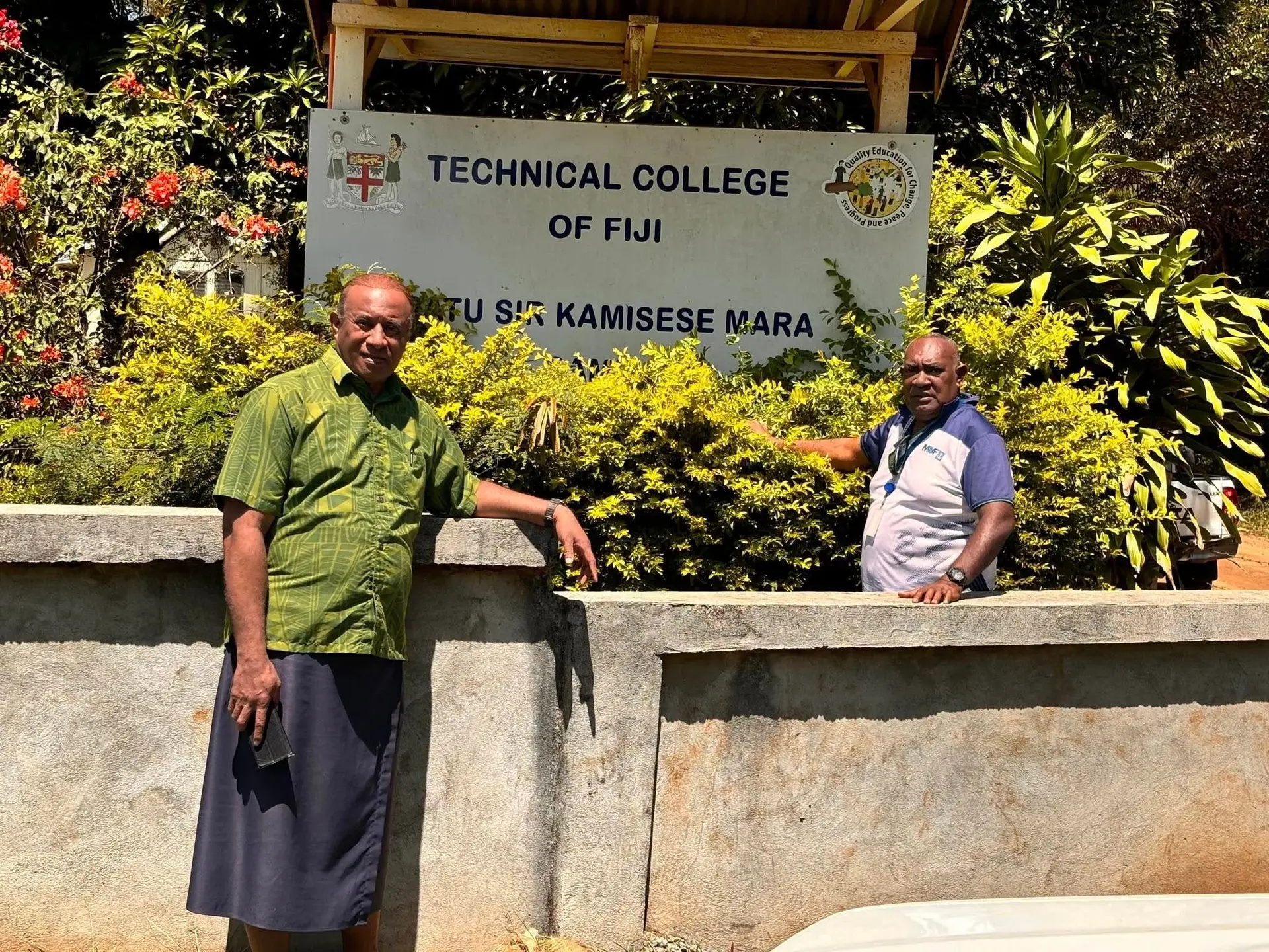 Minister for Public Works, Transport and Meteorological Services of Fiji Ro Filipe Tuisawau at the Ratu Mara Technical College in Lau. Photo - Filipe Tuisawau..jpg