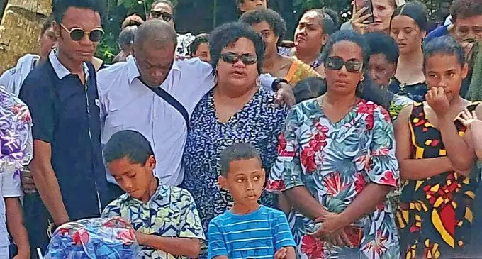 Close relatives farewell the late Ilaisa Toroca, 23, who was laid to rest at Pagai Village in Taveuni on August 22, 2024.