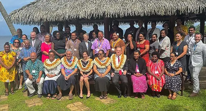 SPC’s Principal Strategic Lead- Pacific Women Mereseini Rakuita (sitting second from left), with participants of the launch of U.S Department of States Women in Energy Strategy at Holiday Inn, Suva on October 4, 2022. Photo: Nolishma Narayan