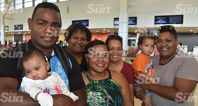 Filipo Nakosi with baby Sereana and wife Vika  (front right).  Photo: Waisea Nasokia