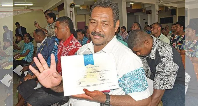 Kolinio Tutako, 44, is ready for his fourth Fijian workers under the Pacific Australia Labour Mobility (PALM) scheme. He received his travelling documents on May 20, 2022. Photo: Ronald Kumar.