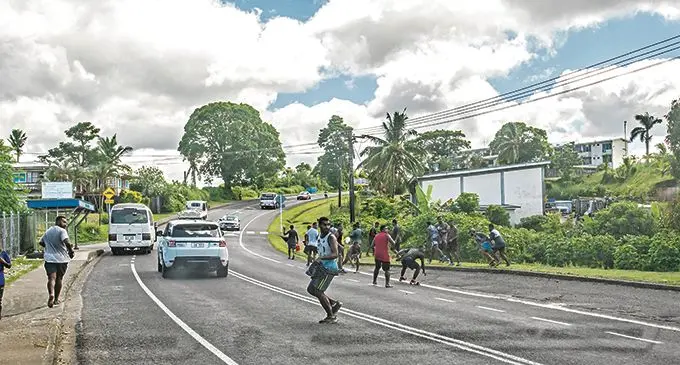 The drama at Nabua on April 13, 2021. Photo: Leon Lord
