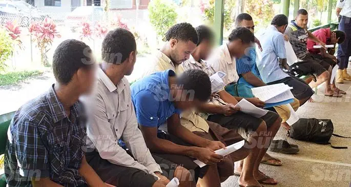 Six juveniles and four adults were arrested and produced at the Navua Magistrates Court on April 13, 2020. Photo: Ronald Kumar