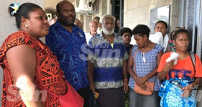 Some evicted victims outside the Court of Appeal in Suva on January 29, 2020. Photo: Ashna Kumar