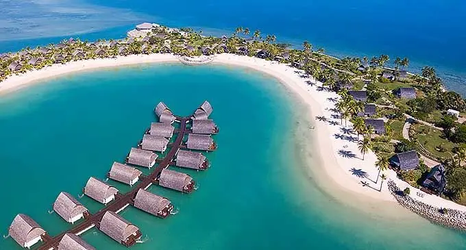 An aerial image of Marriott Momi Bay Resort.