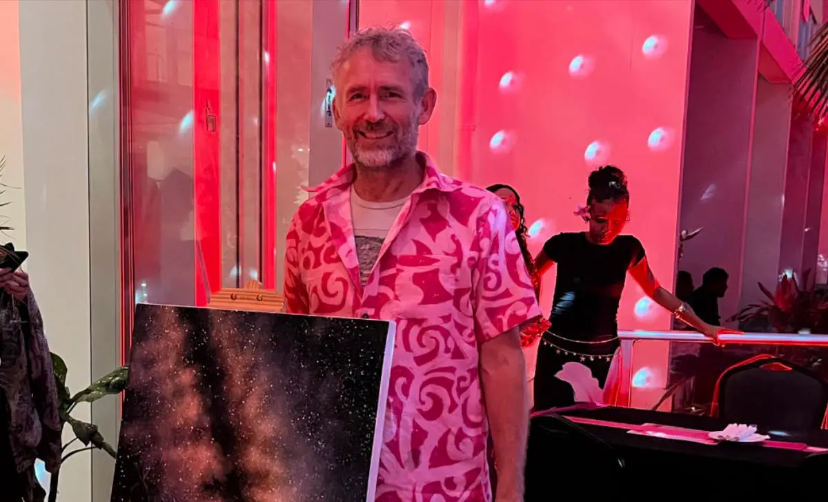 Australian artist and cancer survivor Mark Waller during the Opera Under the Stars gala at the Pearl Resort and Spa on Saturday, October 24. PHOTO: Joseph Balolo